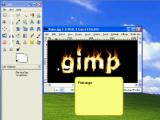 Gimp. Ugninis tekstas