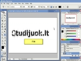 Adobe Photoshop. Ištemptas tekstas