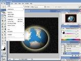 Adobe Photoshop. Žemės imitacija