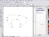 CorelDraw. Kreivės glaudinimo įrankis