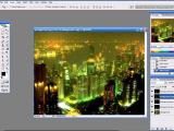 Adobe Photoshop. naktinė šviesų fotografija