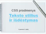 CSS pamoka 2: Teksto įkėlimas į puslapį (1 dalis)