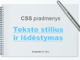 CSS pamoka 2: Teksto įkėlimas į tinklapį (4 dalis)