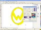Corel Draw 12. Wolksvagen logotipo kūrimas