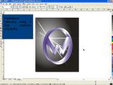 Corel Draw 12. Wolksvagen logotipo su fonu kūrimas
