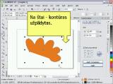 CorelDraw X4. Atviro kontūro užpildymas