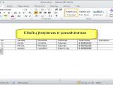 MS Word 2010: lentelės eilučių  įterpimas bei panaikinimas