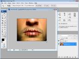 Adobe Photoshop. Susiūta burna